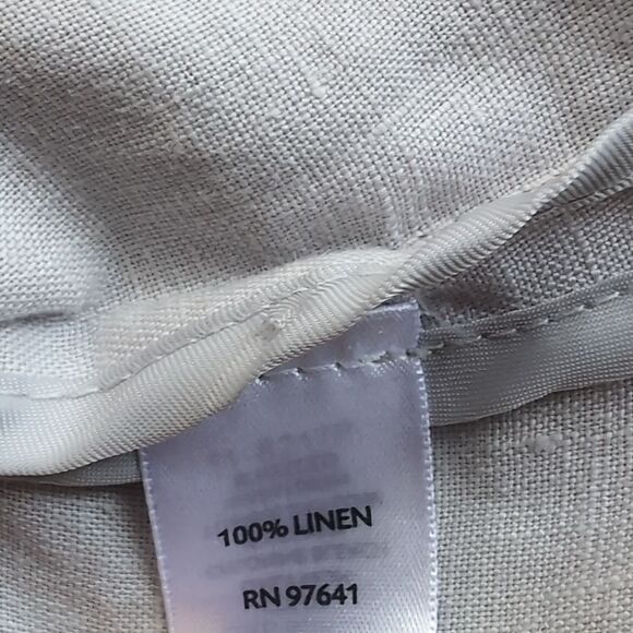 J. Jill Light Grey 💯 Linen Midi a Line Spliced Dress L - Picture 6 of 12